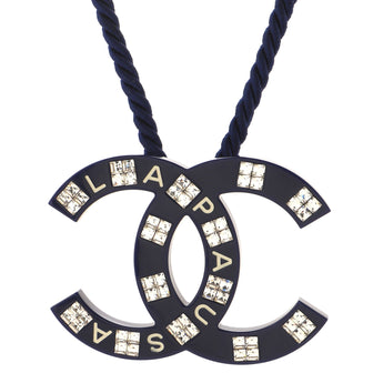 Chanel La Pausa CC Choker Necklace Cord with Resin and Crystals