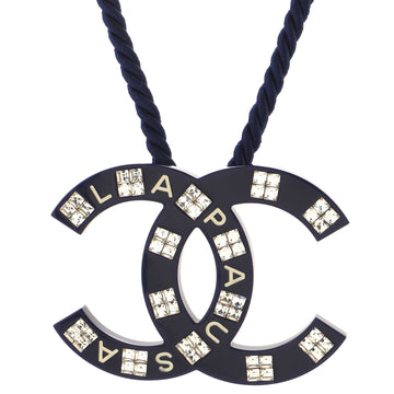 Chanel La Pausa CC Choker Necklace Cord with Resin and Crystals