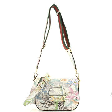 Gucci Horsebit 1955 Shoulder Bag Printed Leather Mini