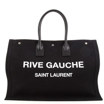 Saint Laurent Rive Gauche Shopper Tote Canvas Large