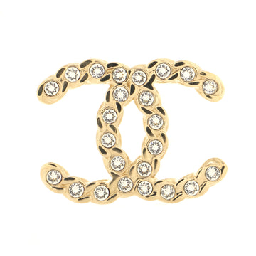Chanel CC Brooch Metal with Crystals