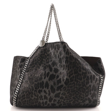 Stella McCartney Falabella Reversible Tote Printed Metallic Faux Leather Large