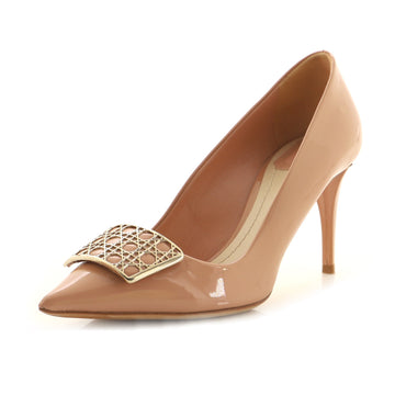 Christian Dior Women's Cannage Buckle Pumps Patent