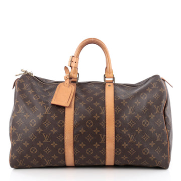 Louis Vuitton Keepall Bag Monogram Canvas 45 Brown