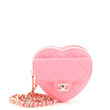 Chanel CC in Love Heart Belt Bag Quilted Lambskin