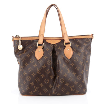Louis Vuitton Palermo Handbag Monogram Canvas PM Brown