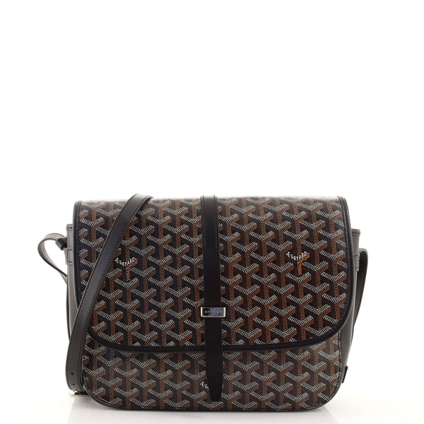 Goyard, Bags, Goyard Belvedere Ii Messenger Bag Coated Canvas Mm Black  Brown