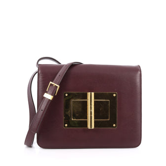 Tom Ford Natalia Convertible Clutch Leather Large red