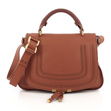 Chloe Marcie Messenger Bag Leather Medium Orange