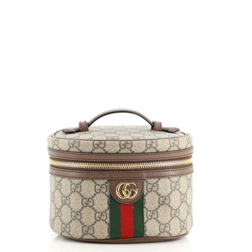 Gucci Ophidia Top Handle Cosmetic Case GG Coated Canvas Mini