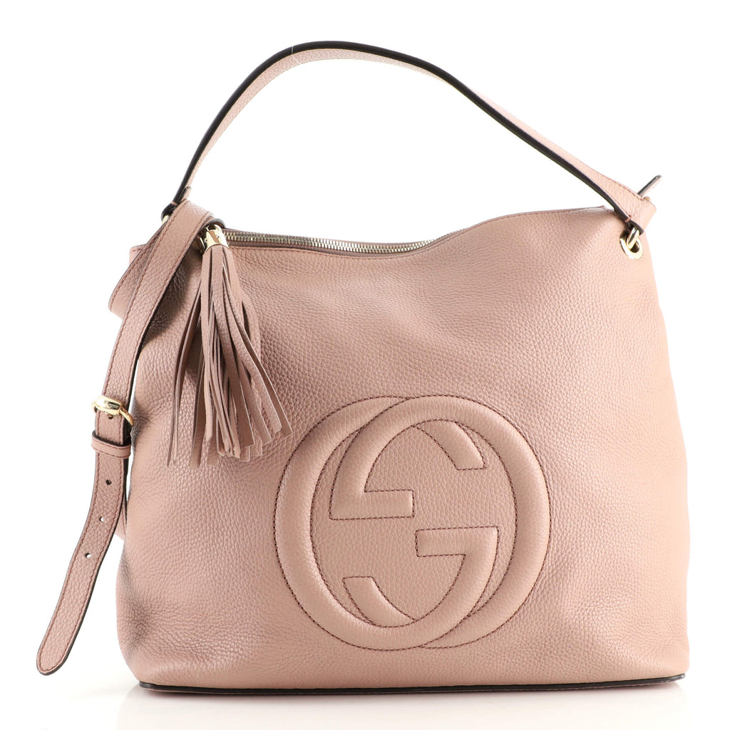 Gucci Soho Convertible Hobo Leather Large Pink 1738151