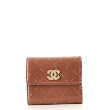 Chanel CC Trifold Wallet Quilted Calfskin Small