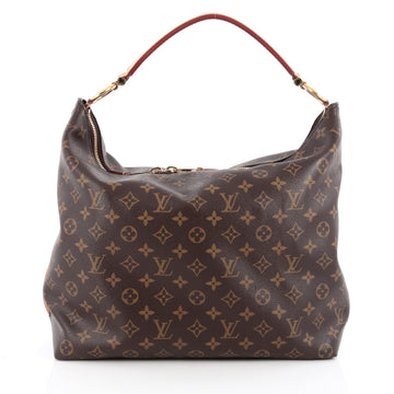 Louis Vuitton Sully Handbag Monogram Canvas MM Brown