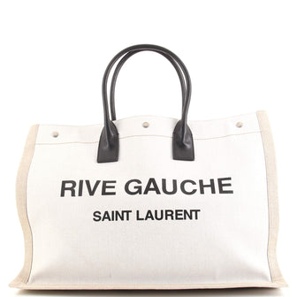 Saint Laurent Rive Gauche Shopper Tote Canvas Large