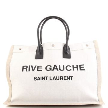 Saint Laurent Rive Gauche Shopper Tote Canvas Large