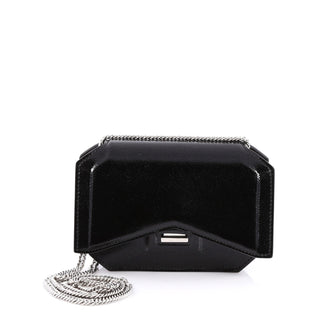 Givenchy Bow Cut Chain Crossbody Bag Patent Mini black