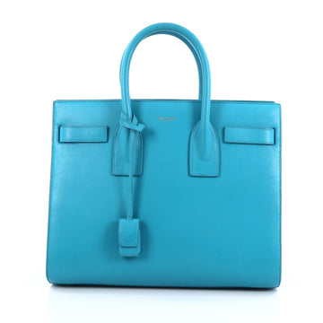 Saint Laurent Sac De Jour Handbag Leather Small blue