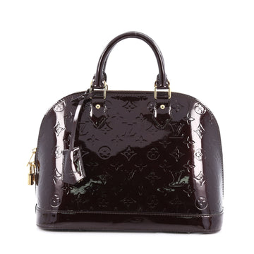 Louis Vuitton Alma Handbag Monogram Vernis PM purple