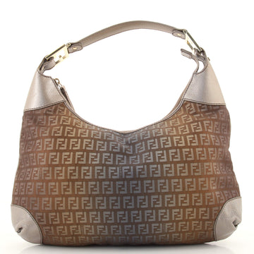 Fendi Vintage Zip Hobo Zucchino Canvas Medium
