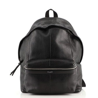 Saint Laurent City Backpack Python Embossed Leather Medium