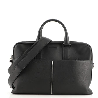 Christian Dior Convertible Homme Double Front Pocket Briefcase Leather Large