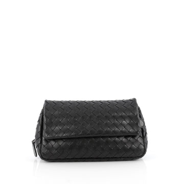 Bottega Veneta Expandable Chain Crossbody Bag Intrecciato Nappa Small Black
