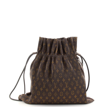 Louis Vuitton Explorer Shoulder Bag Pleated Monogram Canvas MM