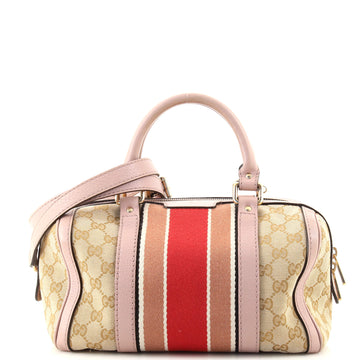 Gucci Vintage Web Boston Bag GG Canvas Small