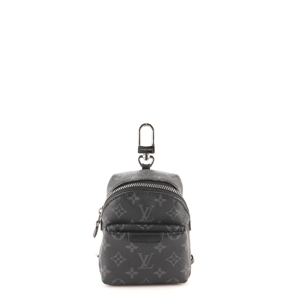 Louis Vuitton Backpack Bag Charm Monogram Eclipse Canvas Black 1741661