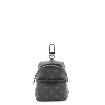 Louis Vuitton Backpack Bag Charm Monogram Eclipse Canvas 174166