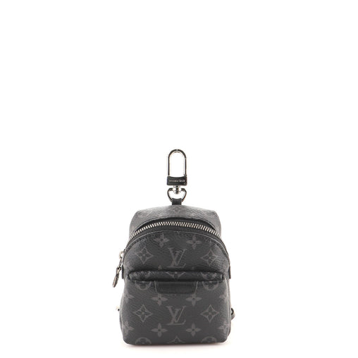 Louis Vuitton Backpack Bag Charm Monogram Eclipse Canvas 174166