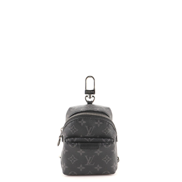 Louis Vuitton Backpack Bag Charm Monogram Eclipse Canvas 174166