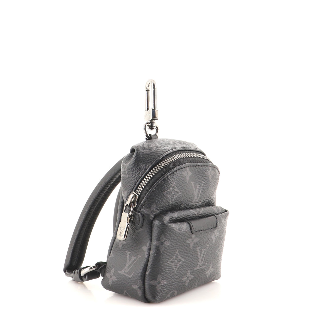 Louis Vuitton Backpack Bag Charm Monogram Eclipse Canvas Black 1741661