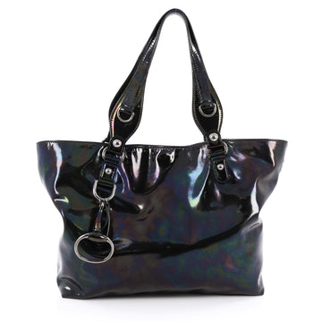 Gucci Icon Bit Tote Patent Medium black