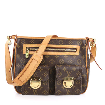 Louis Vuitton Hudson Handbag Monogram Canvas GM Brown