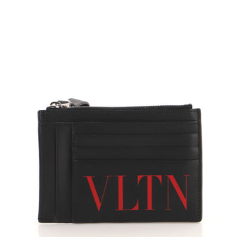 Valentino VLTN Zip Card Holder Leather Medium