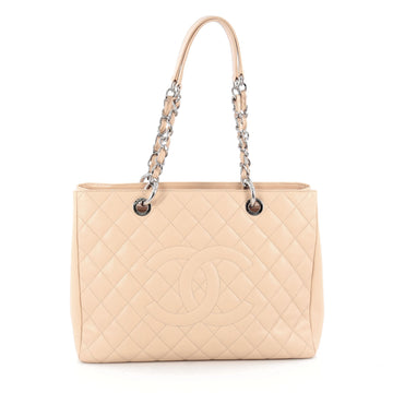 Chanel Grand Shopping Tote Quilted Caviar neutral