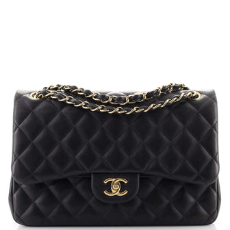Chanel Classic Double Flap Bag Quilted Lambskin Jumbo