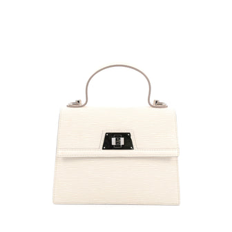 Louis Vuitton Sevigne Handbag Epi Leather PM white