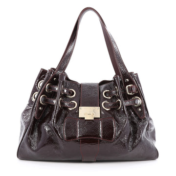 Jimmy Choo Riki Hobo Patent red