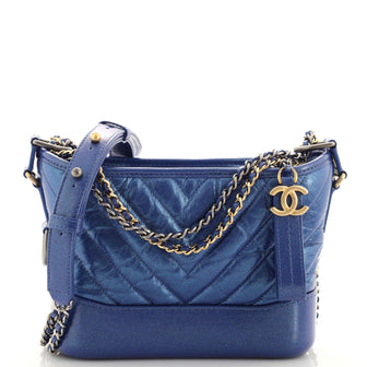 Chanel Gabrielle Hobo Chevron Aged Calfskin Small