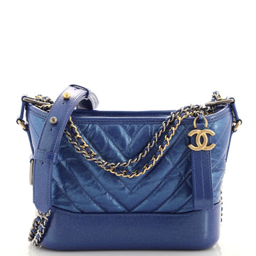 Chanel Gabrielle Hobo Chevron Aged Calfskin Small