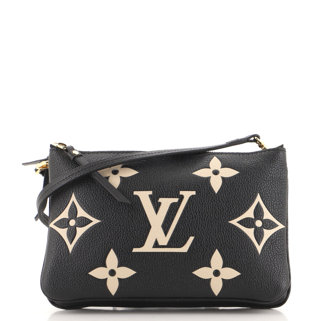 Louis Vuitton Bicolor Monogram Empreinte Leather Double Zip On