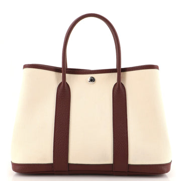 Hermes Garden Party Tote Toile and Leather 30