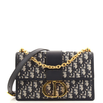 Christian Dior 30 Montaigne Chain Flap Bag Oblique Canvas