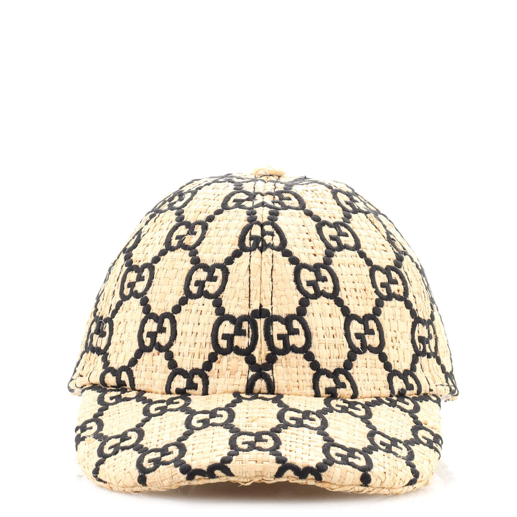 Gucci GG Raffia Baseball Cap - Neutrals Hats, Accessories