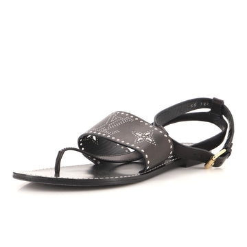 Louis Vuitton Women's Horizon Flat Sandals Perforated Leather