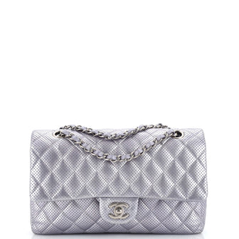 Classic Double Flap Bag Quilted Perforated Lambskin Medium