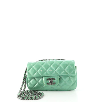 Chanel Classic Single Flap Bag Quilted Patent Extra Mini