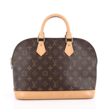 Louis Vuitton Vintage Alma Handbag Monogram Canvas PM brown